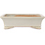 Pot à bonsaï rectangulaire blanc cassé de Shibakatsu - 193 x 149 x 55 mm