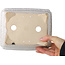 Maceta rectangular para bonsái craquelé blanca de Shibakatsu - 190 x 157 x 63 mm