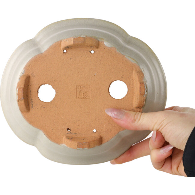 Mokko bonsaipot in gebroken wit van Shibakatsu - 182 x 158 x 63 mm