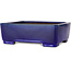 Vaso bonsai rettangolare blu scuro di Shibakatsu - 207 x 161 x 68 mm