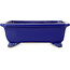 Vaso bonsai rettangolare blu scuro di Shibakatsu - 188 x 152 x 65 mm