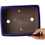 Rectangular dark blue bonsai pot by Shibakatsu - 207 x 161 x 68 mm