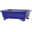 Vaso bonsai rettangolare blu scuro di Shibakatsu - 188 x 152 x 65 mm