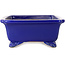 Rechthoekige donkerblauwe bonsaipot van Shibakatsu - 188 x 152 x 65 mm