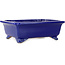 Rechthoekige donkerblauwe bonsaipot van Shibakatsu - 188 x 152 x 65 mm