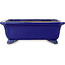 Vaso bonsai rettangolare blu scuro di Shibakatsu - 188 x 152 x 65 mm