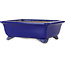 Vaso bonsai rettangolare blu scuro di Shibakatsu - 188 x 152 x 65 mm