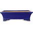 Maceta rectangular para bonsái azul oscuro de Shibakatsu - 193 x 149 x 55 mm