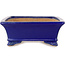 Rechthoekige donkerblauwe bonsaipot van Shibakatsu - 193 x 149 x 55 mm