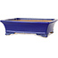 Rechthoekige donkerblauwe bonsaipot van Shibakatsu - 193 x 149 x 55 mm