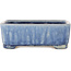 Maceta rectangular azul para bonsái de Shibakatsu - 126 x 101 x 43 mm