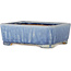Rectangular blue bonsai pot by Shibakatsu - 126 x 101 x 43 mm