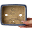Pot à bonsaï rectangulaire bleu de Shibakatsu - 126 x 101 x 43 mm