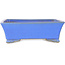 Rechthoekige blauwe bonsaipot van Shibakatsu - 182 x 145 x 60 mm