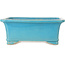 Rectangular turquoise bonsai pot by Shibakatsu - 188 x 152 x 70 mm