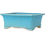 Pot à bonsaï rectangulaire turquoise de Shibakatsu - 188 x 152 x 70 mm