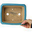 Rechthoekige turquoise bonsaipot van Shibakatsu - 188 x 152 x 70 mm