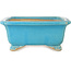 Rechthoekige turquoise bonsaipot van Shibakatsu - 190 x 157 x 63 mm