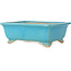 Rechthoekige turquoise bonsaipot van Shibakatsu - 190 x 157 x 63 mm
