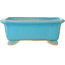 Rechthoekige turquoise bonsaipot van Shibakatsu - 157 x 132 x 65 mm