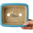 Rechthoekige turquoise bonsaipot van Shibakatsu - 157 x 132 x 65 mm