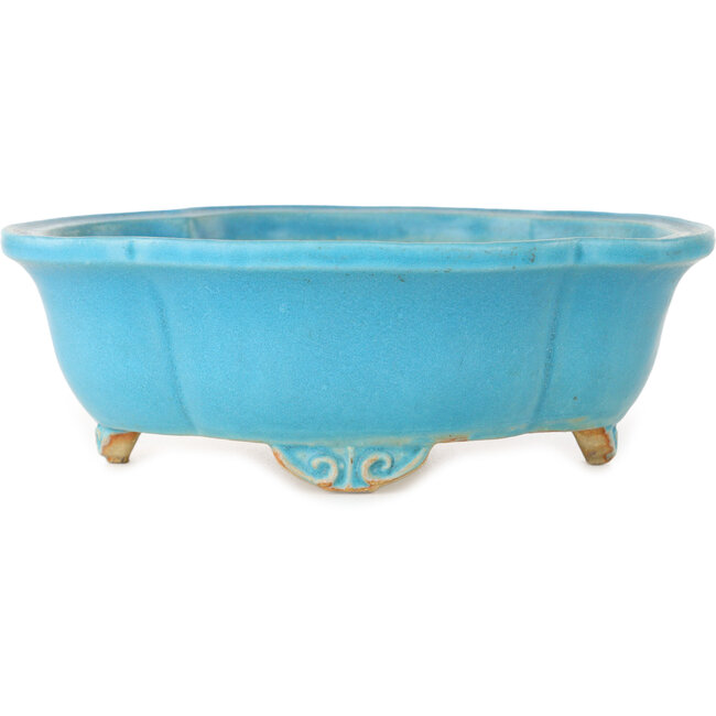 Mokko turquoise bonsai pot van Shibakatsu - 182 x 158 x 63 mm
