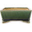 Maceta rectangular verde oscuro para bonsái de Shibakatsu - 178 x 136 x 55 mm