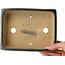 Rectangular dark green bonsai pot by Shibakatsu - 178 x 136 x 55 mm