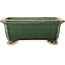 Maceta rectangular verde oscuro para bonsái de Shibakatsu - 157 x 132 x 65 mm