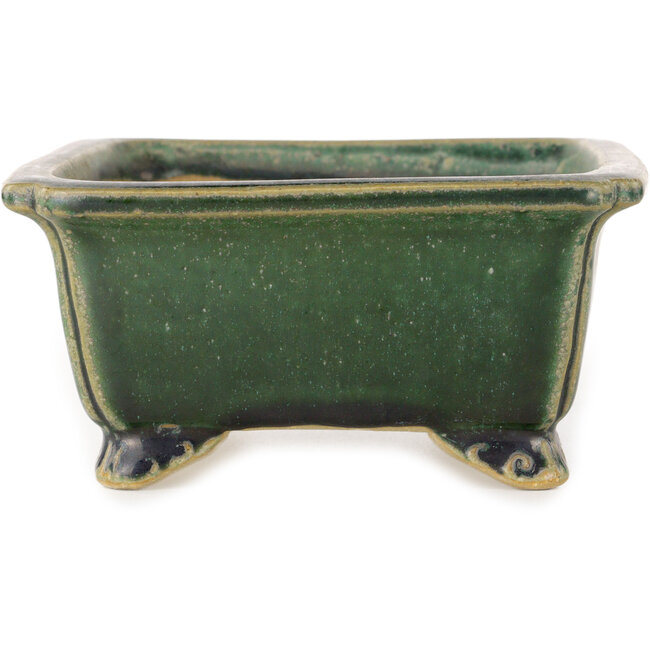Vaso bonsai rettangolare verde scuro di Shibakatsu - 157 x 132 x 65 mm