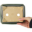 Maceta rectangular verde oscuro para bonsái de Shibakatsu - 157 x 132 x 65 mm