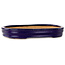 Maceta ovalada para bonsái azul oscuro de Hattori - 159 x 115 x 24 mm