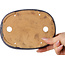 Pot à bonsaï ovale bleu foncé de Hattori - 159 x 115 x 24 mm