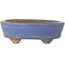 Ovaler, hellblauer Bonsai-Topf von Hattori – 95 x 72 x 32 mm