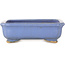 Rectangular light blue bonsai pot by Hattori - 148 x 110 x 45 mm
