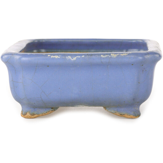 Rechthoekige lichtblauwe bonsaipot van Hattori - 148 x 110 x 45 mm