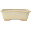 Rechteckiger, cremefarbener Bonsai-Topf von Hattori – 133 x 100 x 43 mm