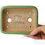 Rechthoekige groene bonsaipot van Hattori - 142 x 107 x 37 mm