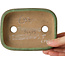 Maceta rectangular verde para bonsái de Hattori - 133 x 100 x 33 mm