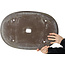 Oval unglazed bonsai pot - 545 x 365 x 45 mm