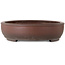 Ovale, ongeglazuurde bonsaipot van Yamaaki Toshio (derde generatie) - 505 x 423 x 107 mm