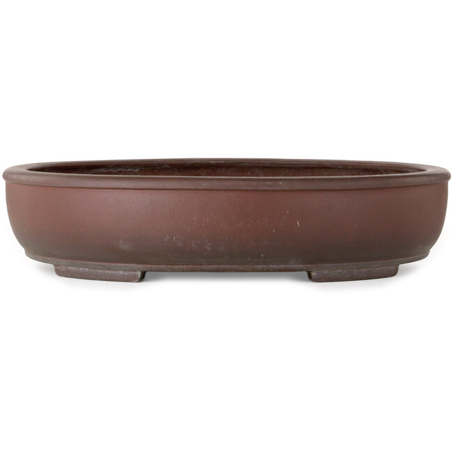Maceta ovalada sin esmaltar para bonsái de Yamaaki Toshio (tercera generación) - 505 x 423 x 107 mm