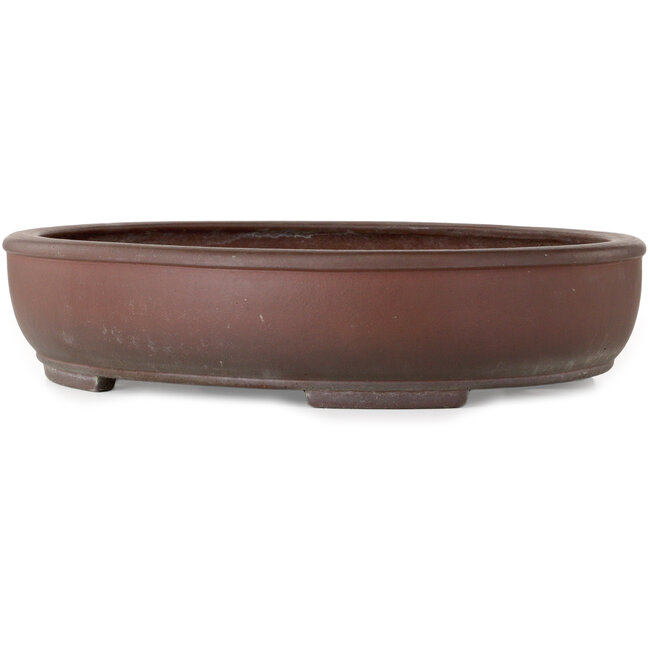 Vaso bonsai ovale non smaltato di Yamaaki Toshio (terza generazione) - 505 x 423 x 107 mm