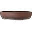 Ovaler, unglasierter Bonsai-Topf von Yamaaki Toshio (dritte Generation) – 505 x 423 x 107 mm