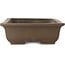 Rectangular unglazed bonsai pot by Yamaaki Toshio (third generation) - 403 x 277 x 92 mm