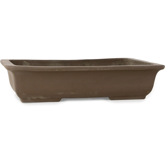 Maceta rectangular sin esmaltar para bonsái de Yamaaki Toshio (tercera generación) - 403 x 277 x 92 mm