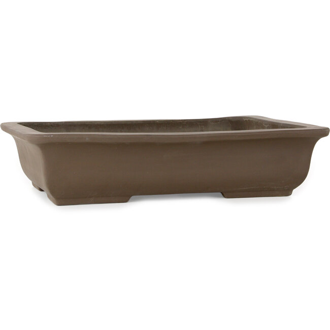 Vaso bonsai rettangolare non smaltato di Yamaaki Toshio (terza generazione) - 403 x 277 x 92 mm