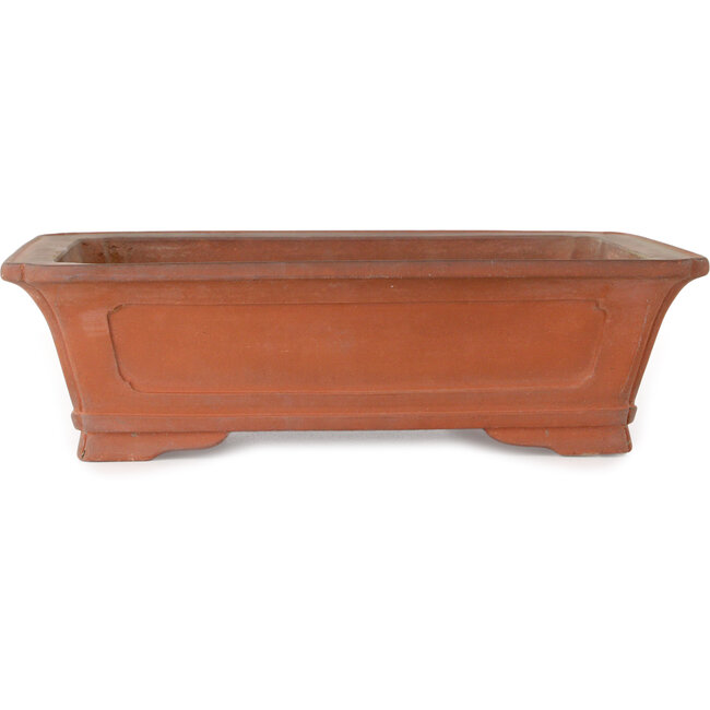 Rechteckiger, unglasierter Bonsai-Topf – 362 x 277 x 105 mm