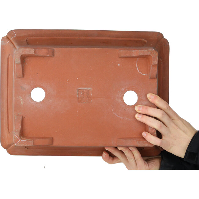 Pot à bonsaï rectangulaire non émaillé - 362 x 277 x 105 mm