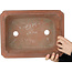 Rechteckiger, unglasierter Bonsai-Topf – 362 x 277 x 105 mm